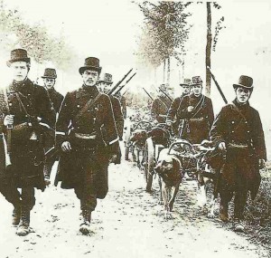 retreating Belgian troops