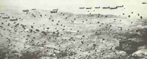 Dropping of paratroopers over southern France