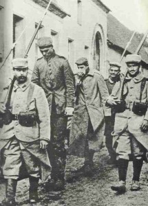 French soldiers with German POWs