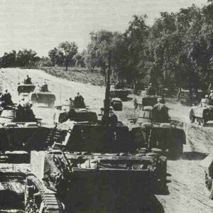 Advance of the recon unit of a French Armored Division