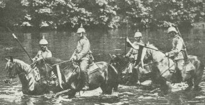 German Cuirassiers patrol