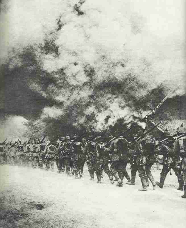 German inf marching NorthernFrance 1