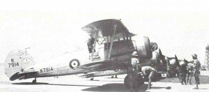 Gloster Gladiator biplane fighters of No.80 squadron in North Africa