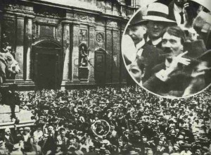 Hitler at the declaration of mobilization 1914