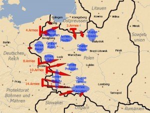 Map from the campaign in Poland until September 7th. 