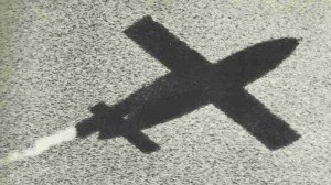 threatening shadow of a V-1 