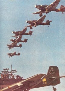 Vics of Ju 87 dive bombers