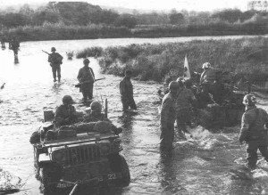 Jeepload of US wounded at the Moselle