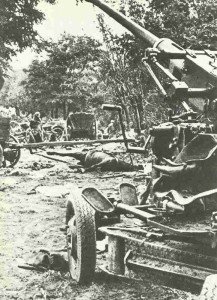 Polish light 40 mm AA gun at the Bzura