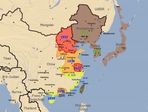 Map of war in China 1937-39