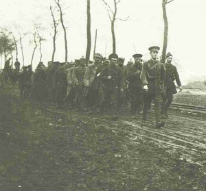 British soldiers with German PoW's at Ypern