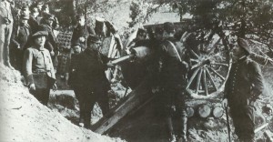 French 75-mm mle 1897 field gun in action