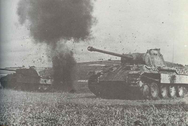 Panther tanks under fire