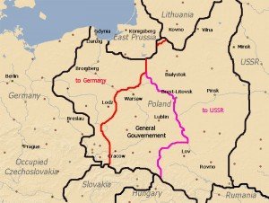 Map from the partition of Poland.