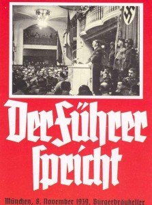 poster Hitler speaks at Burger-Braukeller 1939