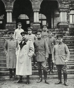 Hindenburg with his staff on the Eastern front