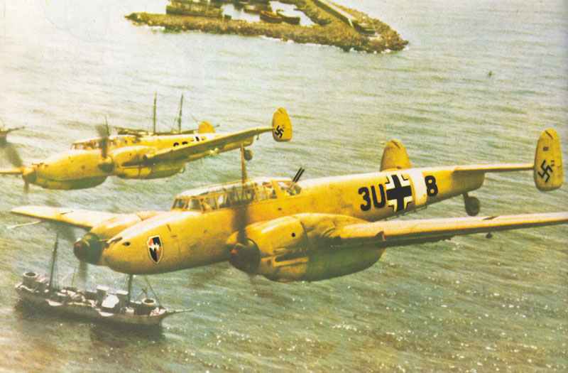 Two Bf 110 D-1 of ZG26