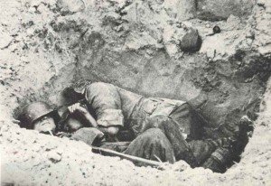 Wehrmacht soldiers in mass grave