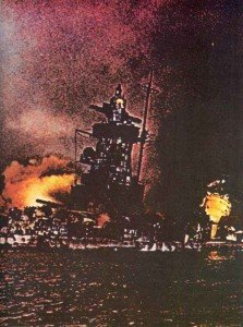 The wreck of the German pocket-battleship Admiral Graf Spee