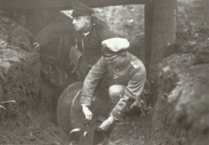 Preparing to detonate a mine