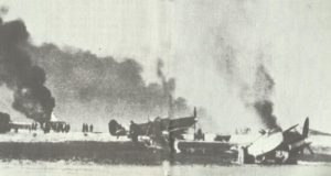 Operation Bodenplatte: burning Spitfires