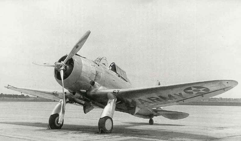 Seversky P-35 fighter of the 27th Pursuit Squadron