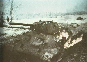 knocked-out T-34