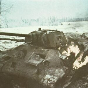 knocked-out T-34