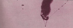 burning observation balloon