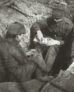 British soldiers improvising grenades 