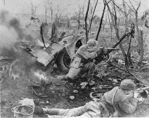 Russian soldiers with PPSh