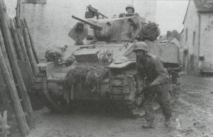 M5 Stuart in captured village