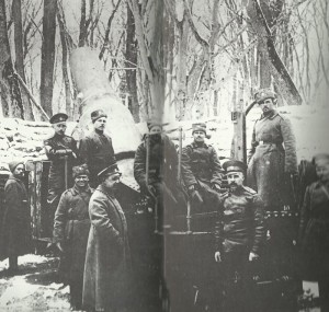 Russian 11-inch howitzer outside Przemysl