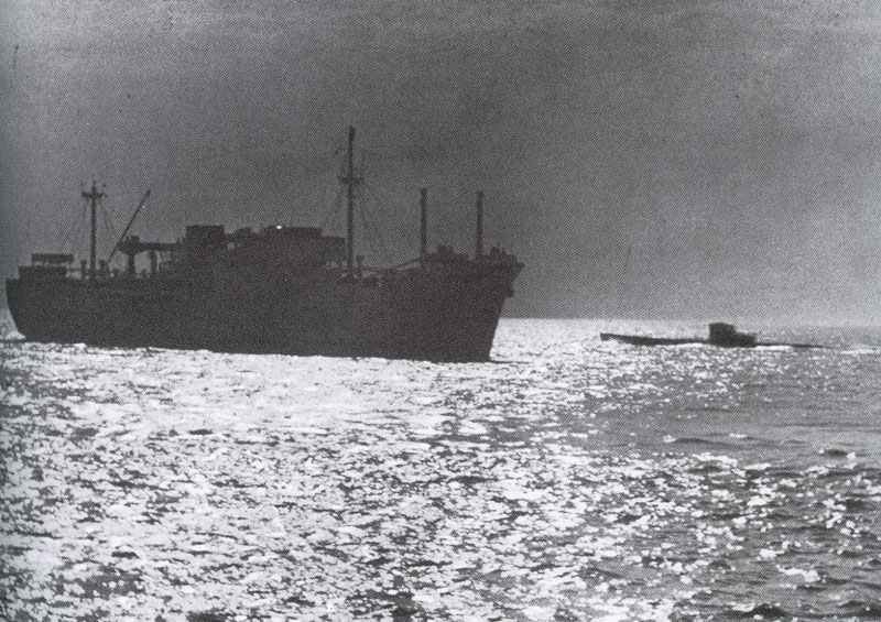 U-Boat has stopped a Allied cargo ship