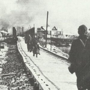 infantry guarding a bridge