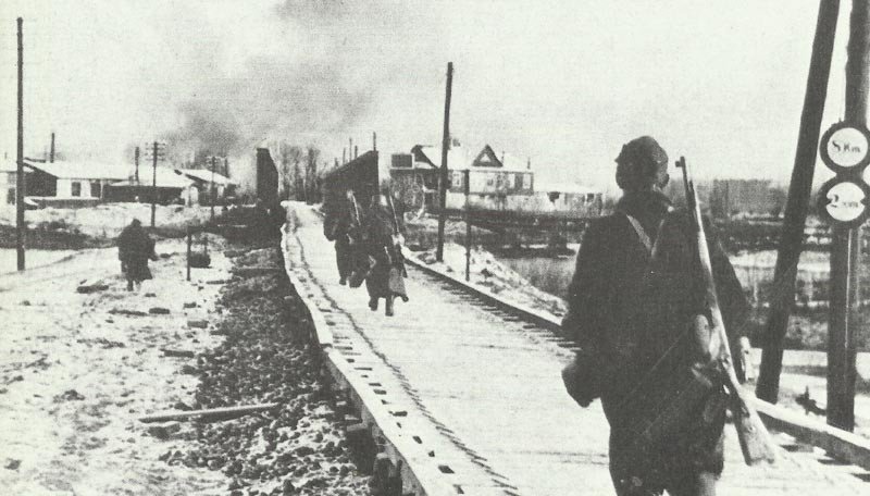 infantry guarding a bridge