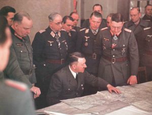 Hitler meets with the commanders of the 9th Army 