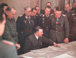 Hitler meets with the commanders of the 9th Army