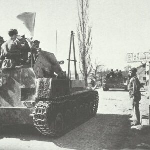 Russian tanks cross the Hungarian-Austrian border.