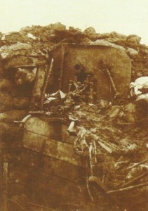  wrecked German machine-gun position 