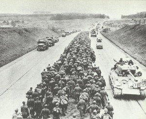 German prisoners columns 