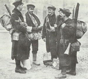 Group of British soldiers