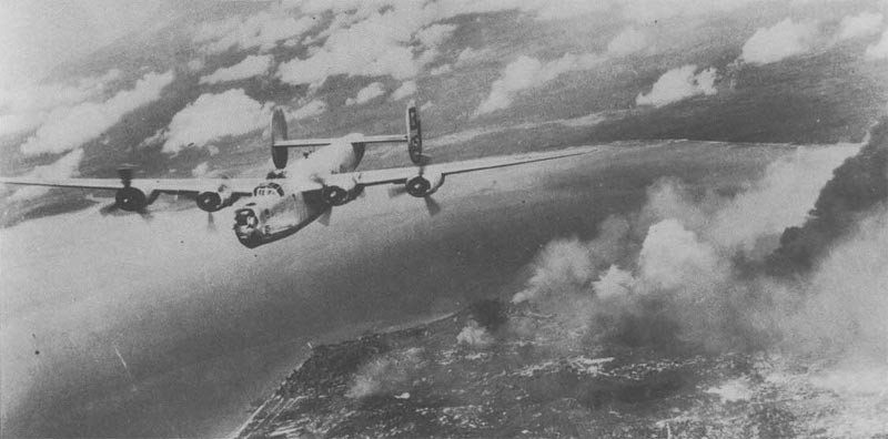 B24 over Balkpapan