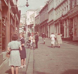 Street scene in Guernsey after occupation