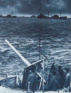 merchantmen during a Arctic convoy