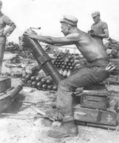 4.2-inch M2 mortar of the US Army's Chemical Mortar Company