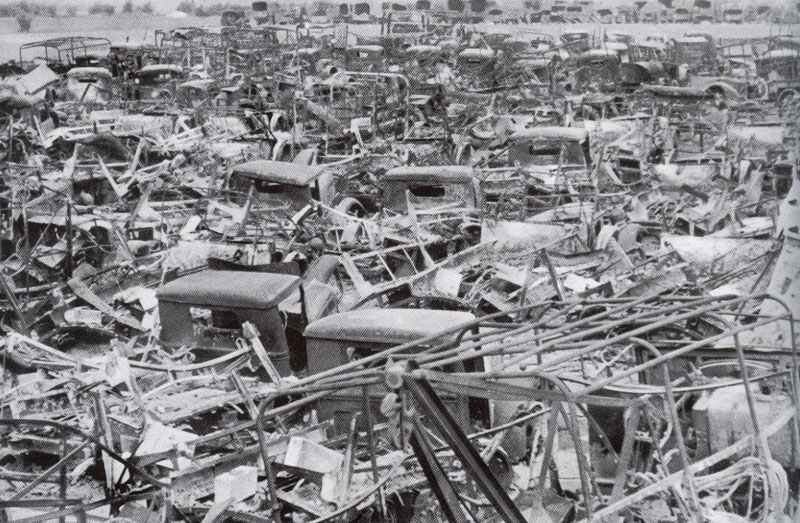 destroyed British equipment at Dunkirk