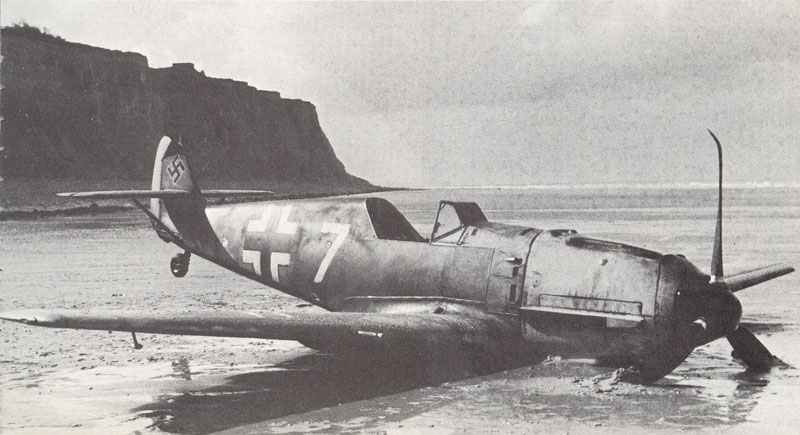 rash-landed Me 109E-4 on the French Channel coats