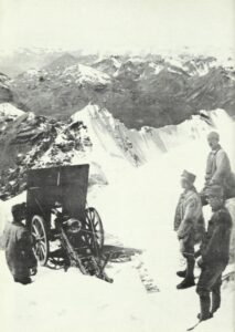 Austria-Hungarian mountain gun on Pleisshorn