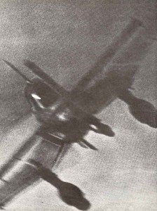 Stuka dive-bomber shortly before it was shot down
